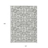White Gray And Silver Geometric Washable Indoor Outdoor Area Rug - 3 of 4