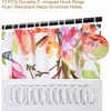Shower Curtain Flower Hummingbird Set, 12 Hooks, Waterproof Autumn Bathroom Decor 72" L X 72" W - 4 of 4