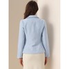 INSPIRE CHIC Women's Notch Lapel Long Sleeve Button Blazer - 3 of 4