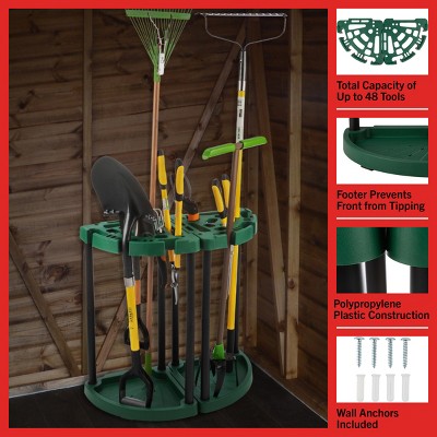 Green and Black Plastic Corner Tool Organizer 2-Pack
