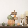 Northlight Stacked Pumpkins "Happy Thanksgiving" Sign - 12.5" - 2 of 4