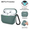 BONGEEK AirPods Pro Case Cover,Soft Silicone Protective Cases Cover Skin for Apple AirPod Pro 2 Charging Case Keychain Front LED Visible,Pine Green - 4 of 4