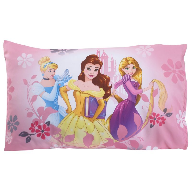 Disney Pretty Pretty Princess Pink, Blue, and Yellow 4 Piece Toddler Bed Set, 5 of 7