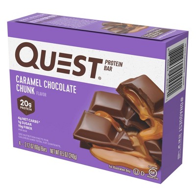 Quest Caramel Chocolate Chunk Protein Bar - 4ct