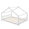NicBex Twin/Full Size Montessori Toddler Floor Bed with House-Shaped Design for Kids/Boys/Girls,Wood Slats Support,No Box Spring Needed,Easy Assembly - 3 of 4