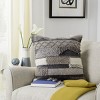 Gareth Pillow - Charcoal/Silver - 20"X20" - Safavieh - 2 of 4