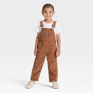 OshKosh B'gosh Toddler Boys' Corduroy Overalls - Brown - 1 of 3