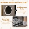 All-in-One Cat Furniture with Flush Nest，Cat Tree with Litter Box Enclosure，Space Capsule and Sisal Rope for Living Room, Grey - 3 of 4