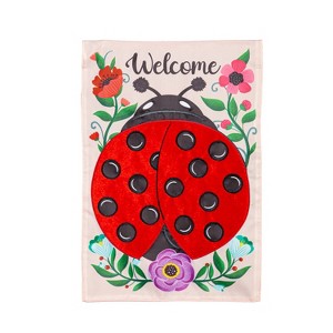 Ladybug Applique Garden Flag - 1 of 2