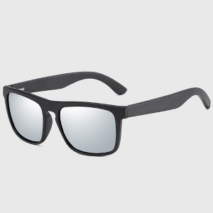 Anna-Kaci Men's Wooden Frame Polarized Sunglasses - UV400 Protection - 1 of 4