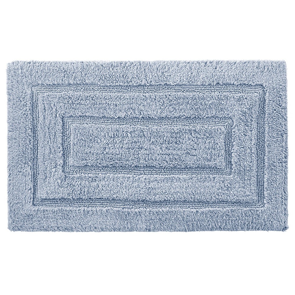 Photos - Bath Mat 24"x40" Signature Bath Rug Light Blue - Cassadecor: Cotton, Machine Washab