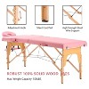 YOUNIKE 2 Folding Massage Table Lash Bed 23.6 Inches Width Wooden Portable Massage Bed with Armrests Esthetician Spa Tattoo Table - 4 of 4