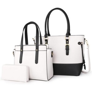 West 3PCS Purses for Women Tote Bag and Wallet Set Shoulder Satchel Handbags - 1 of 4