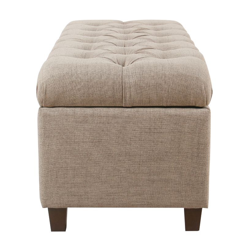 Ainsley Button Tufted Storage Bench - HomePop, 4 of 14