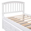 Okak Twin Platform Bed Frame with 6 Drawers  Storage Bedroom Furniture Solid Wood Slats No Box Spring Needed Easy Assembly - 4 of 4