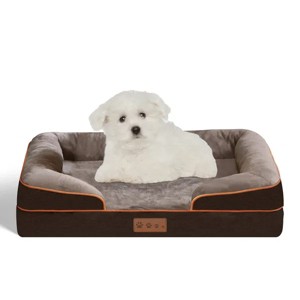 Orthopedic Dog Bed With High Support For Small And Large Breeds - Breathable, Waterproof Memory Foam Bed With Elevated Sides, Featuring A Removable - 1 of 4