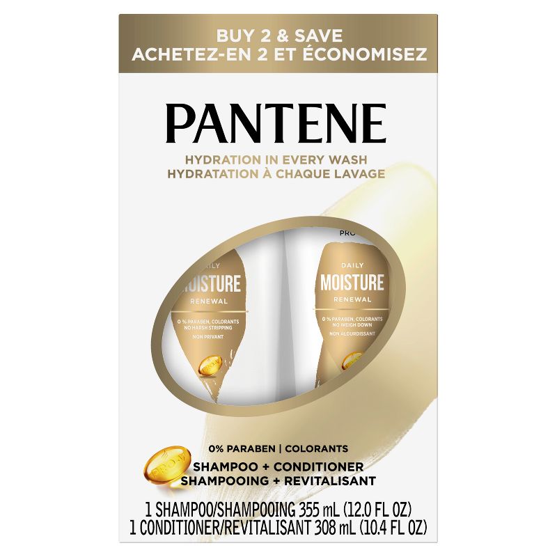 Pantene Pro-V Daily Moisture Renewal Shampoo and Conditioner Bundle - 22.4 fl oz, 3 of 17