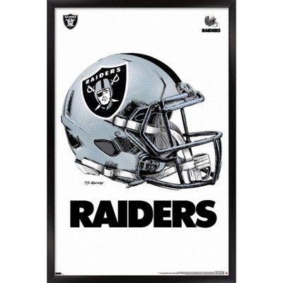 Las Vegas Raiders Silver-and-Black Helmet Style Poster - Trends Intern –  Sports Poster Warehouse