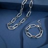 Gold Chain Necklace and Bracelet Set for Women Dainty Chunky Paperclip - 4 of 4
