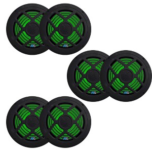 ATG ATG8MRGB-B 8 Inch Black Marine Speaker with RGB LED Lighting Includes Remote Multi Pack Includes 6 Speaker 3 Pair - 1 of 4