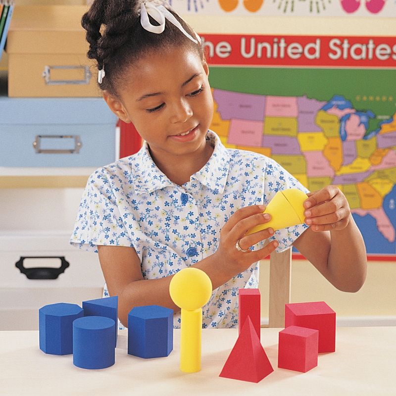 Learning Resources Hands-On Soft Geosolids, Soft Foam 3D Shapes, Set of 12, Ages 5+, 2 of 6