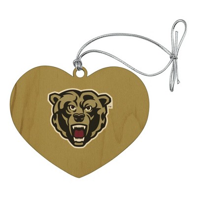 Kutztown Secondary Logo Heart Love Wood Christmas Tree Holiday Ornament