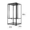REPTI ZOO Reptile Glass Terrarium Tank Double Hinge Door with Screen Ventilation Reptile Terrarium 24" x 24" x 48" - 3 of 4