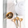 Slickblue Wooden Heart Teaspoon Pair, Hand Carved Olive Wood Coffee and Tea Spoons with Storage Pouch - 3 of 4