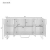 NicBex 60 Inch 4-Door Accent Storage Cabinet with Metal Handles and Adjustable Shelves for Living Room,Kitchen,Office,Hallway - 3 of 4