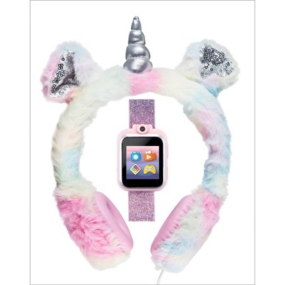 PlayZoom Kids Smartwatch with Headphones: Pastel Fuzzy Unicorn