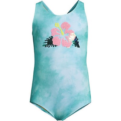 Lands' End Kids Plus Sequin Graphic UPF 50 Tugless One Piece