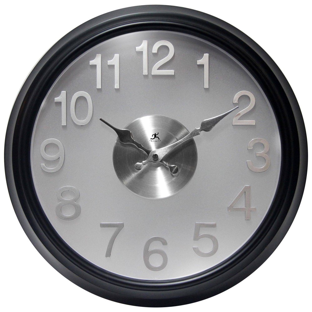 Photos - Wall Clock 15" Onyx  Black - Infinity Instruments