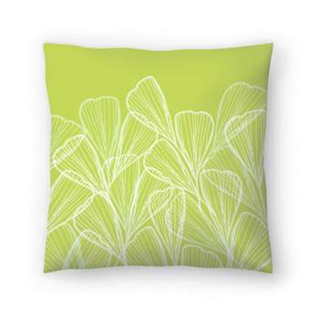 Americanflat Boho Coastal Floral Abstract In Summer Green By Modern Tropical Throw Pillow