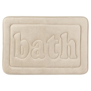 Unique Bargains Memory Foam Water Absorbent Quick Dry Non-Skid Bottom Soft Bathroom Rugs - 1 of 4