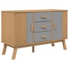 vidaXL Sideboard OLDEN Gray and Brown 44.9 in.x16.9 in.x28.9 in. Solid Wood Pine - 2 of 4