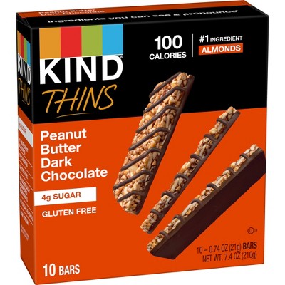 KIND Thins Peanut Butter Dark Chocolate - 7.4oz/10ct