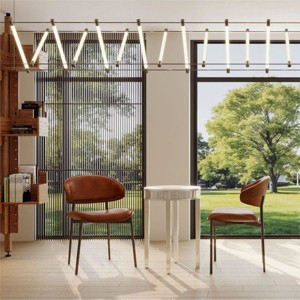Set of 2 Mid-Century Modern Dining Chairs with Bentwood Back,PU Leather Seat & Metal Legs–The Pop Home - 1 of 4