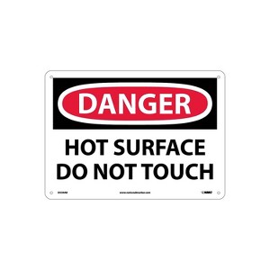 National Marker Hot Surface Do Not Touch 10X14 .040 Aluminum Danger Sign D559AB - 1 of 1