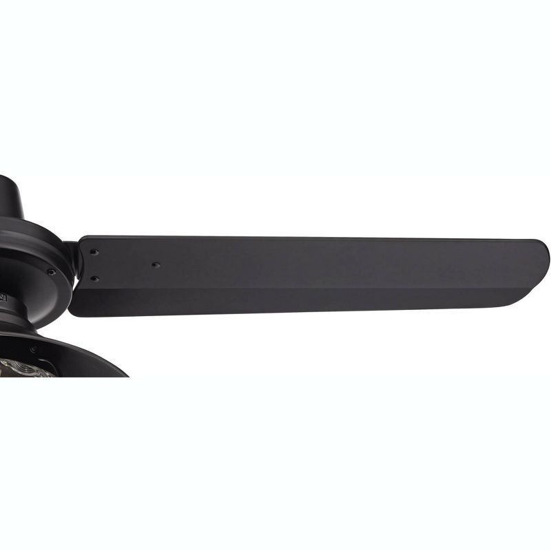 52" Casa Vieja Industrial Indoor Outdoor Ceiling Fan with Light LED Remote Matte Black Damp Rated for Patio Exterior House Porch, 4 of 10