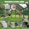 ELJGET Outdoor Large Catio for Multiple Cats, Wooden Cat House, Aluminum Walk-In Cat Enclosure, Gray - 4 of 4