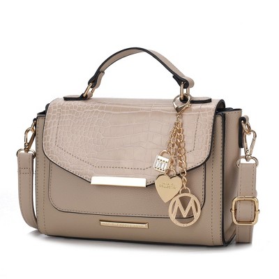 MKF Collection Sylvie Croco Embossed Vegan Leather Women’s Satchel Shoulder Bag by Mia K
