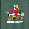 Women's - Peanuts - Boo Crew Lightweight French Terry Wide Neck Long Sleeve Graphic Shirt - 2 of 4