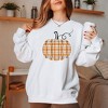 Simply Sage Market Women's Graphic Sweatshirt Orange Plaid Pumpkin - 2 of 4