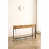 Freya 47.24" Length 2 Slide-out Drawers Entryway Rectangle Storage Console Table With Carbon Steel-Maison Boucle - 4 of 4