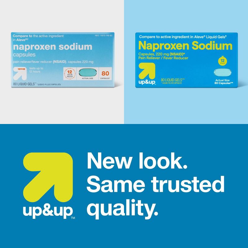 Naproxen Sodium (NSAID) Pain Reliever/Fever Reducer Liquid Gels - up & up™, 5 of 6