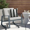 Outdoor Decor by Commonwealth Printed Stripe Outdoor Pillow Cover 18" x 18" Black (Cover Only) - 2 of 4