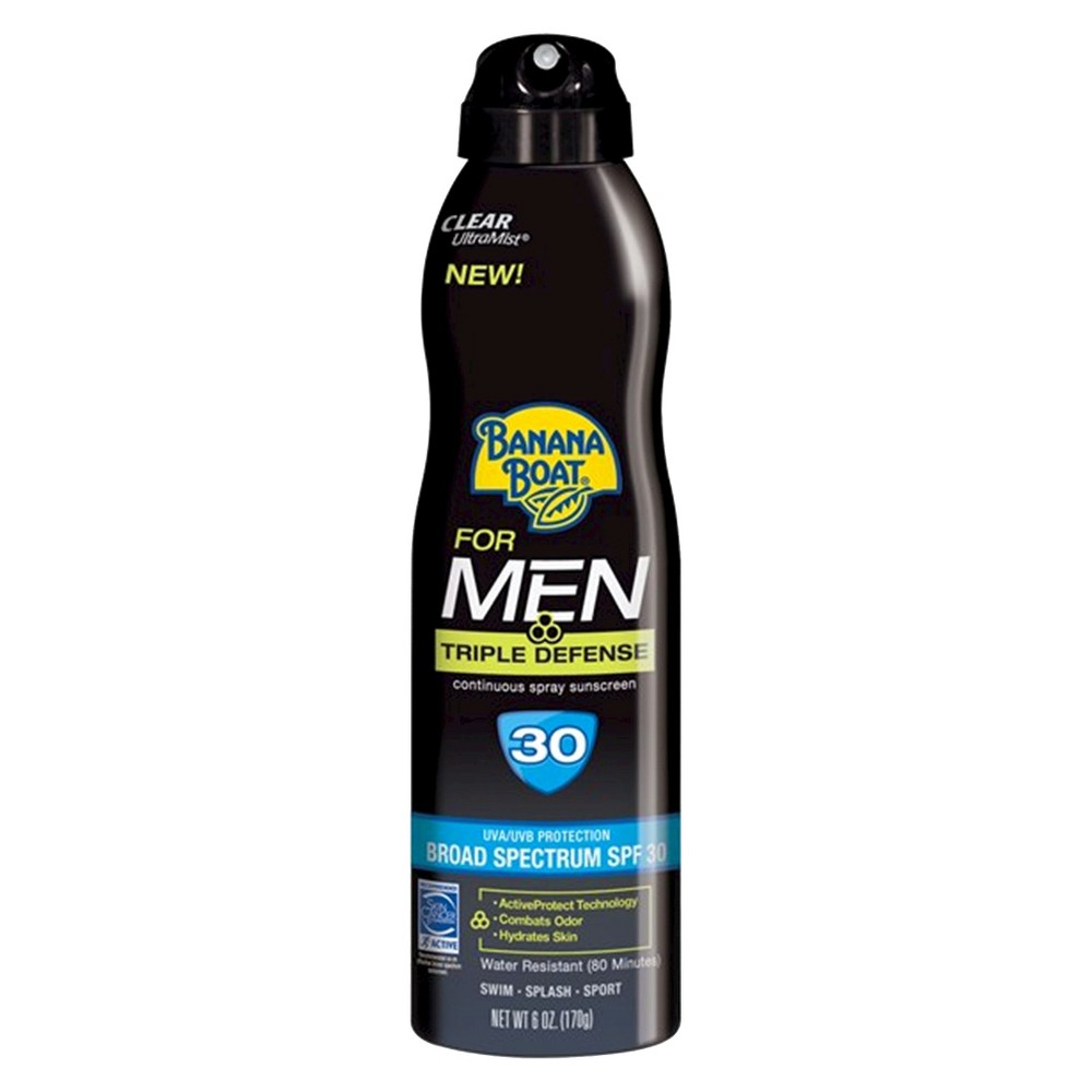 UPC 079656029307 product image for Banana Boat Triple Defense Sunscreen Spray for Men with SPF 30 - 6 oz | upcitemdb.com