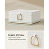 2-Tier Jewelry Organizer Box with Removable Tray & Floating Design - Compact 8.1x9.4x4.3 Inch Gift for Women - 3 of 4