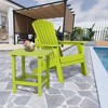 Aoodor Outdoor Adirondack Side Table HDPE End Table，Classic Modern Design，High-Quality，Easy to Assemble，Versatile End Table for Patio, Garden, Lawn - 2 of 4