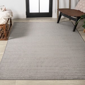 JONATHAN Y Aarhus High-Low Minimalist Scandi Striped Indoor/Outdoor Area Rug - 1 of 4